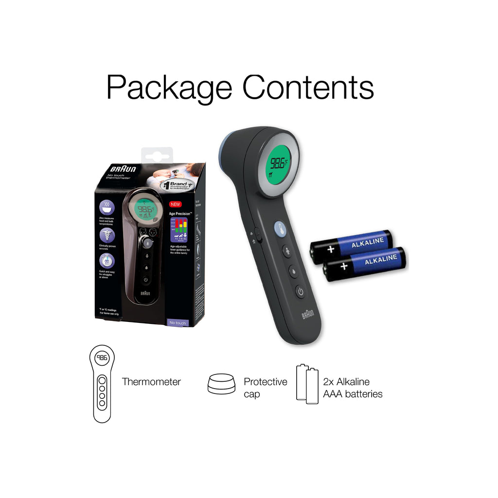 Braun Sensian 7 3-in-1 Non-Contact Forehead Thermometer, Black
