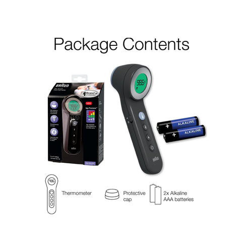 Braun Sensian 7 3-in-1 Non-Contact Forehead Thermometer, Black