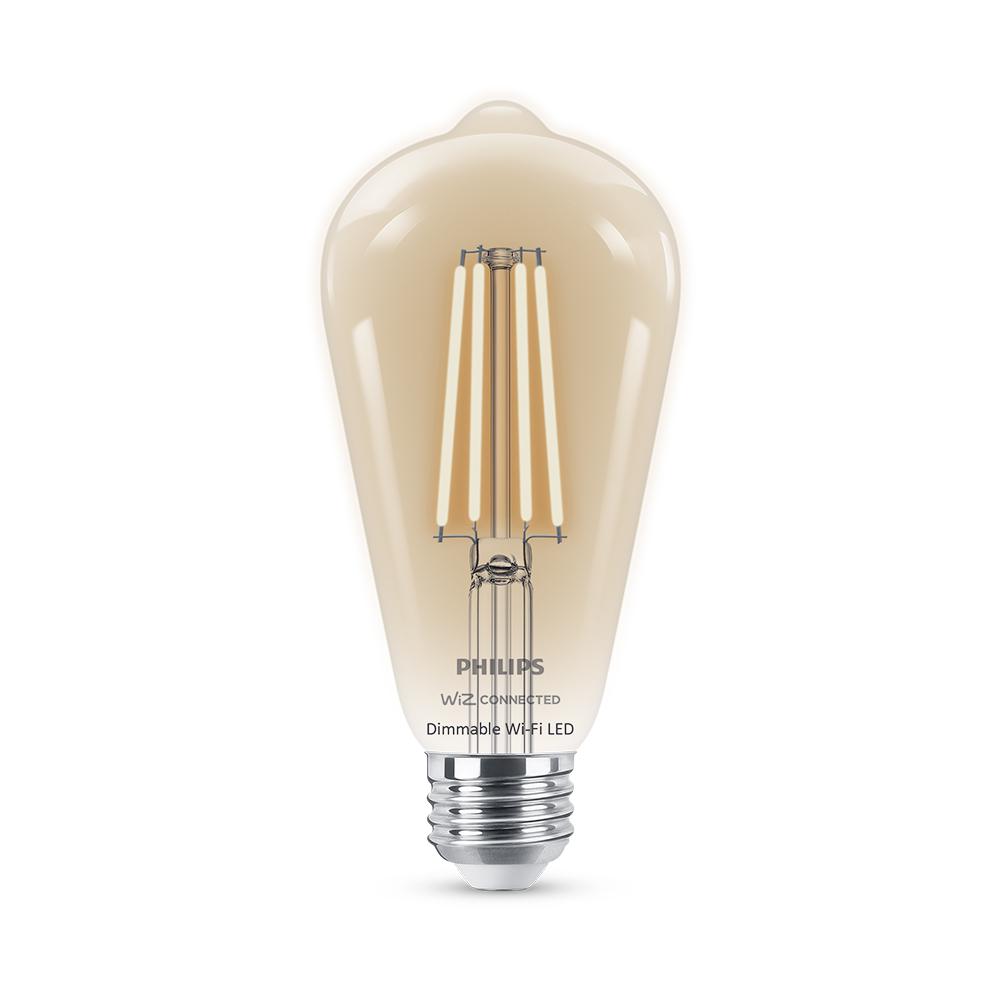 WiZ Filament ST19 E26 Smart Wi-Fi LED Bulb Soft White