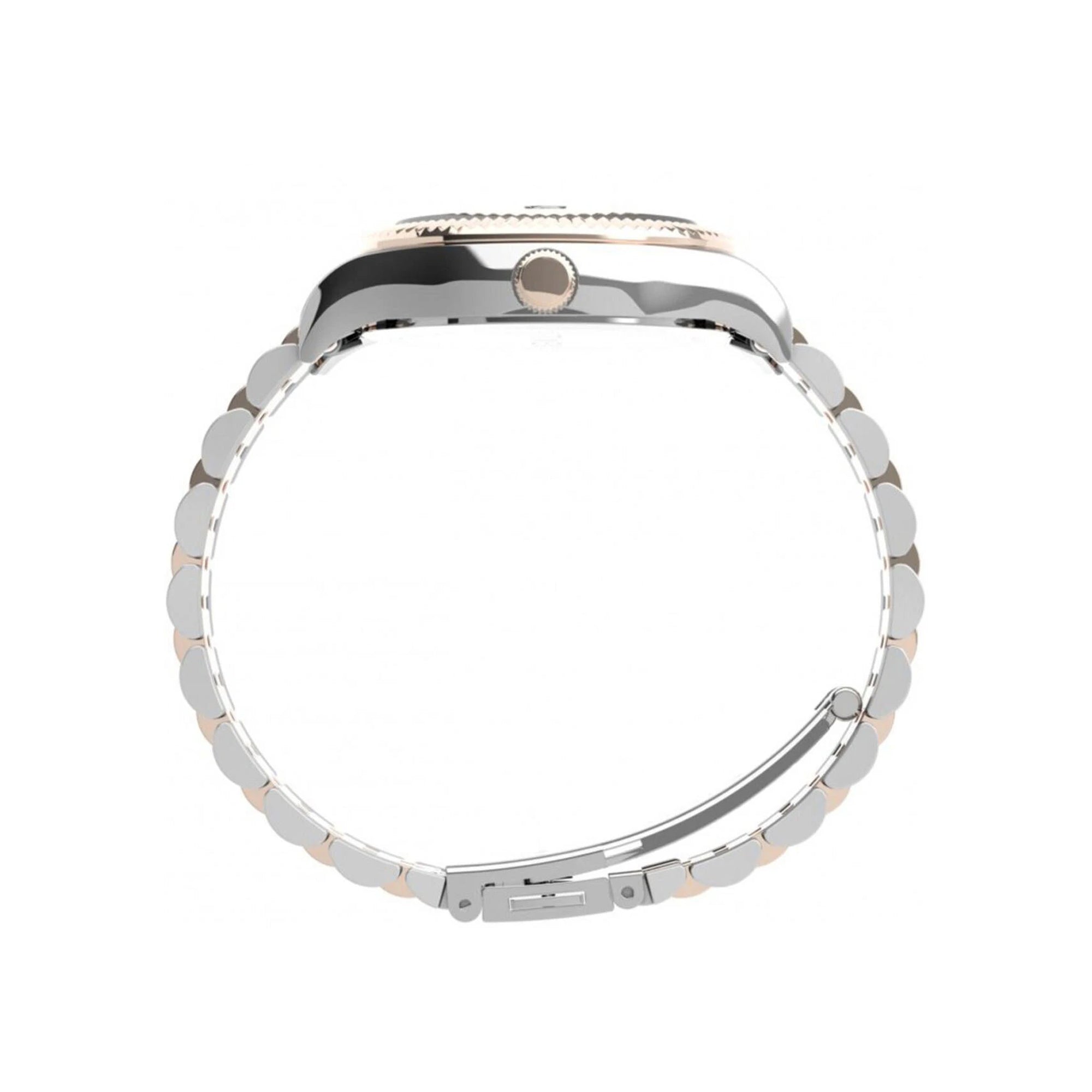 Timex Waterbury TW2T87000 Women's Round Quartz Watch, Silver-Tone Dial