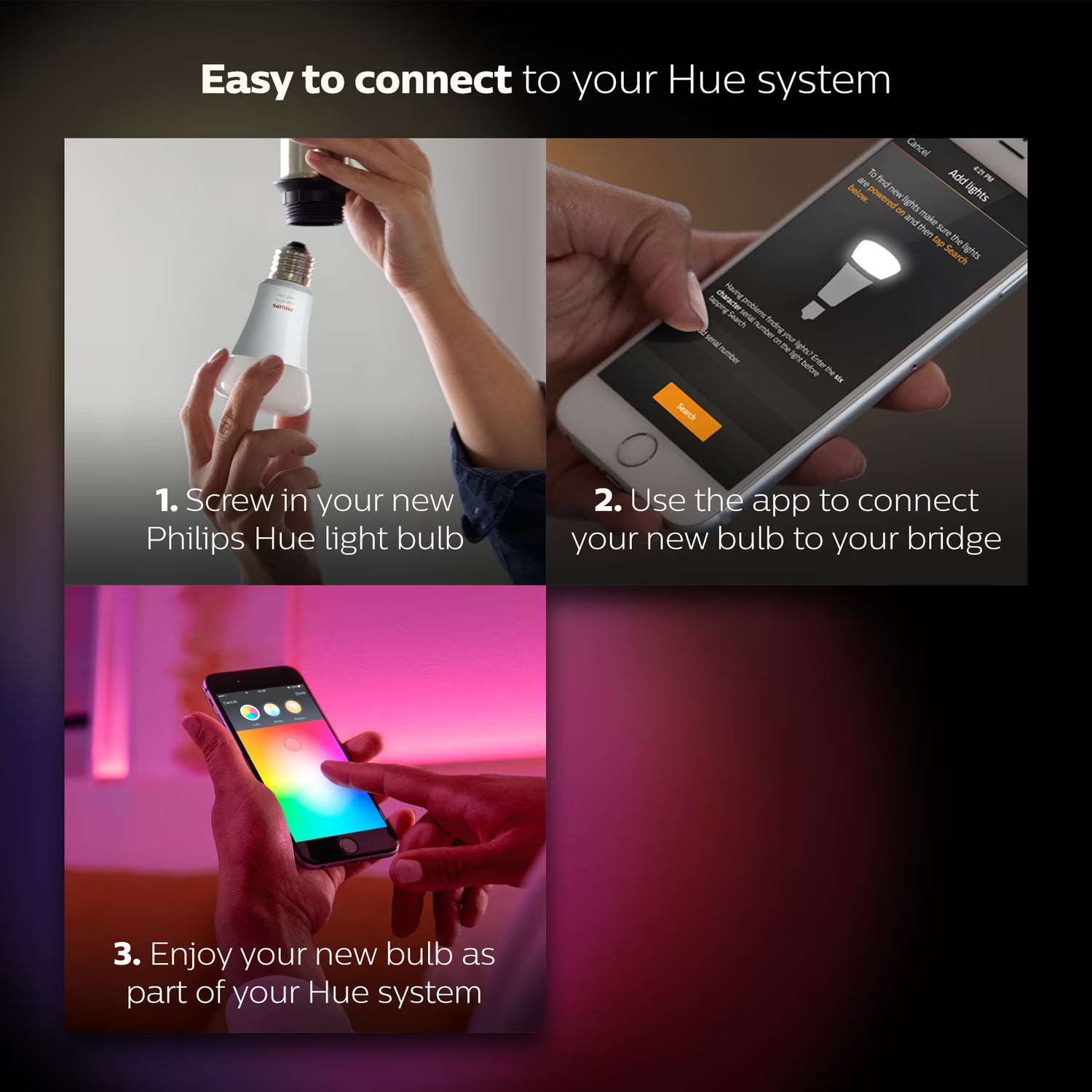 Philips Hue White and Color Ambiance BR30 Bluetooth Smart LED Bulb