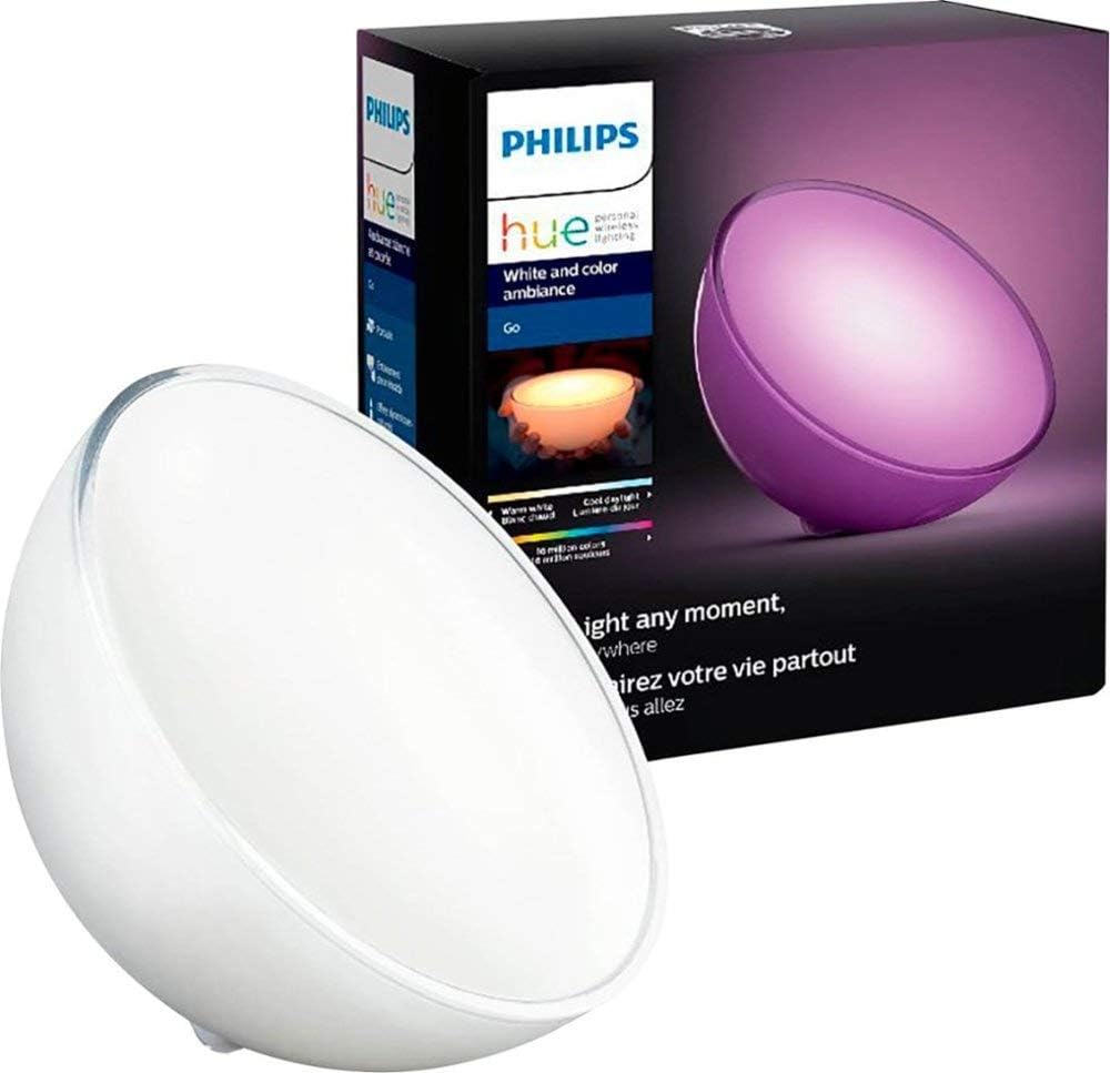Philips Hue Go Portable Smart LED Light Table Lamp, White & Color