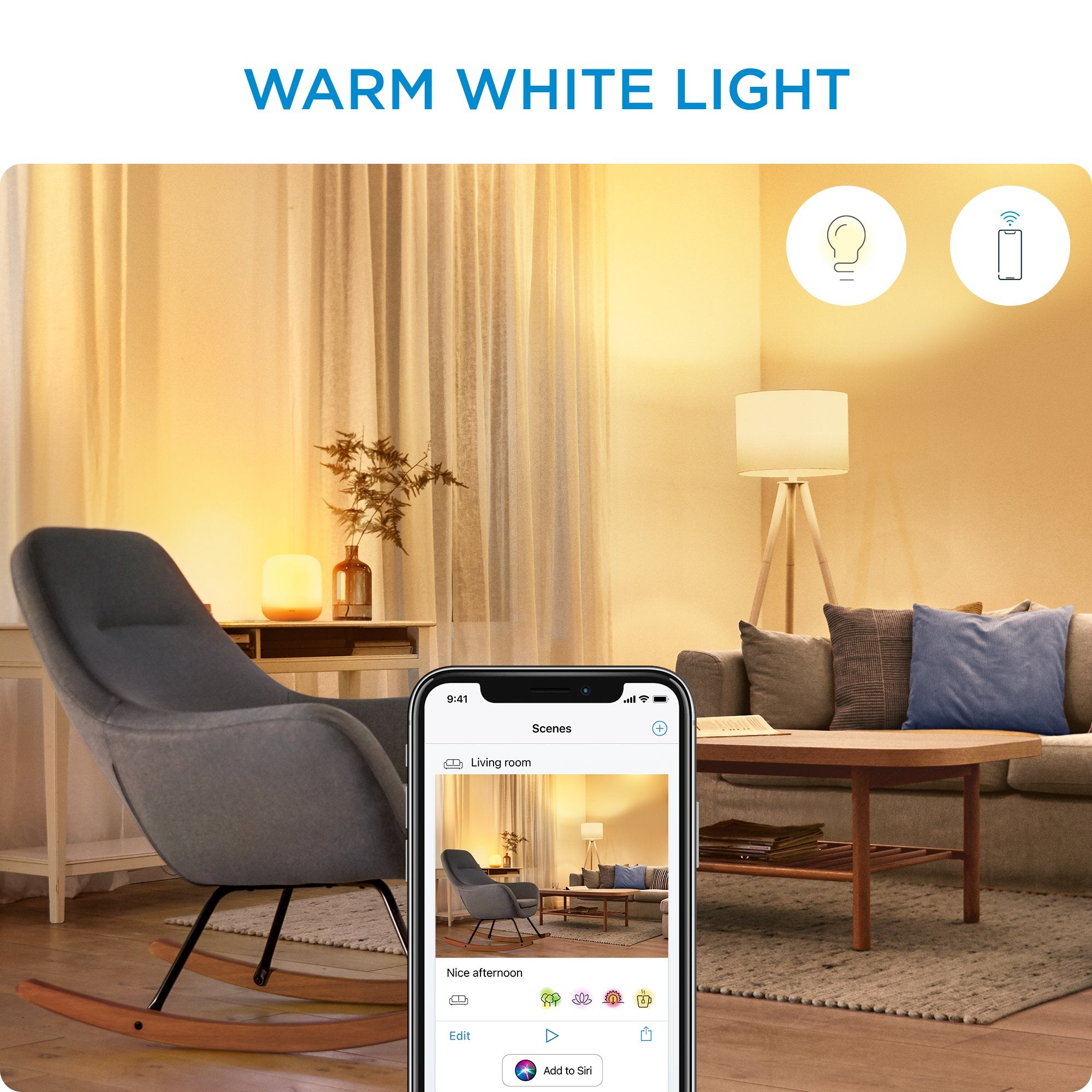 WiZ A19 Soft White Smart Wi-Fi LED Bulb