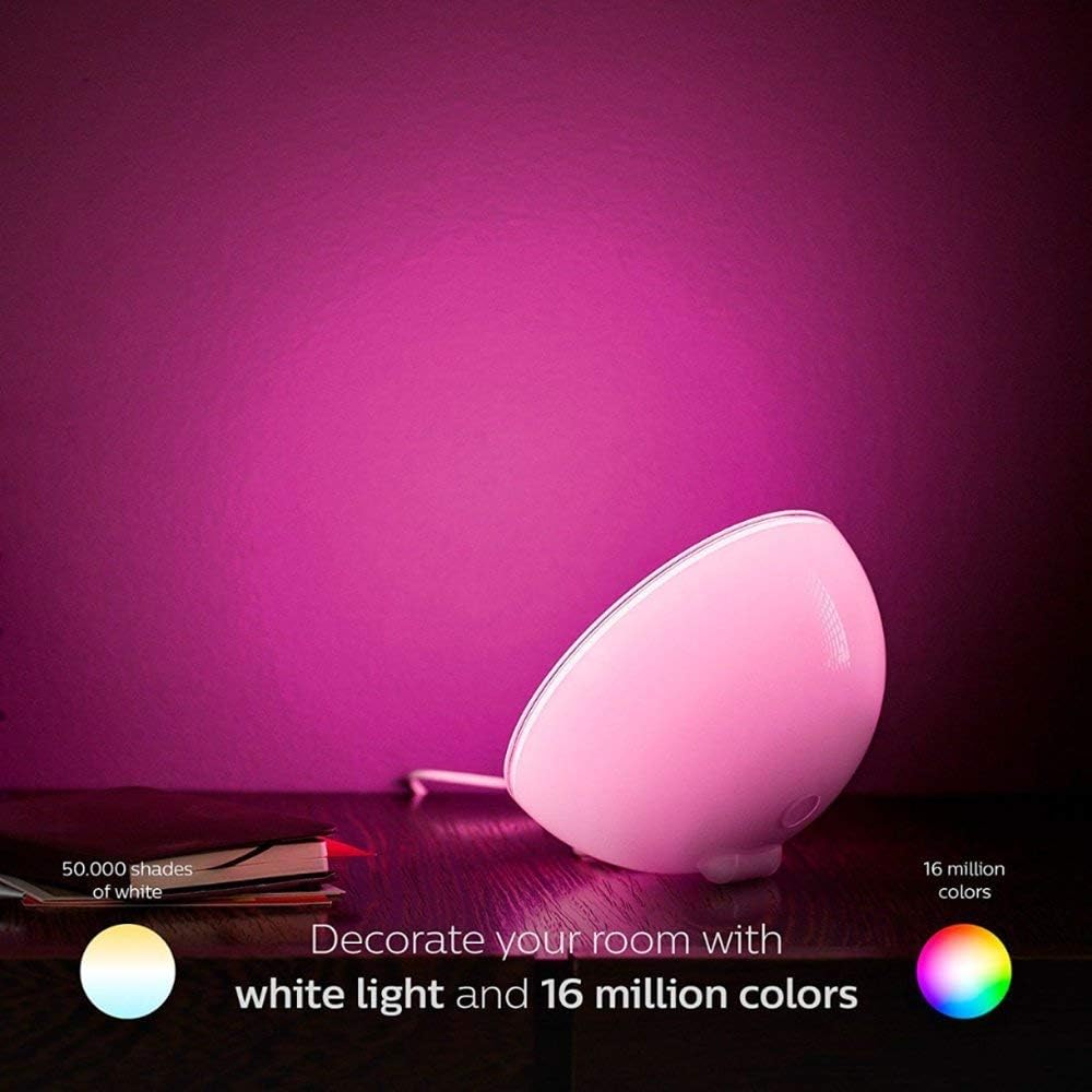 Philips Hue Go Portable Smart LED Light Table Lamp, White & Color