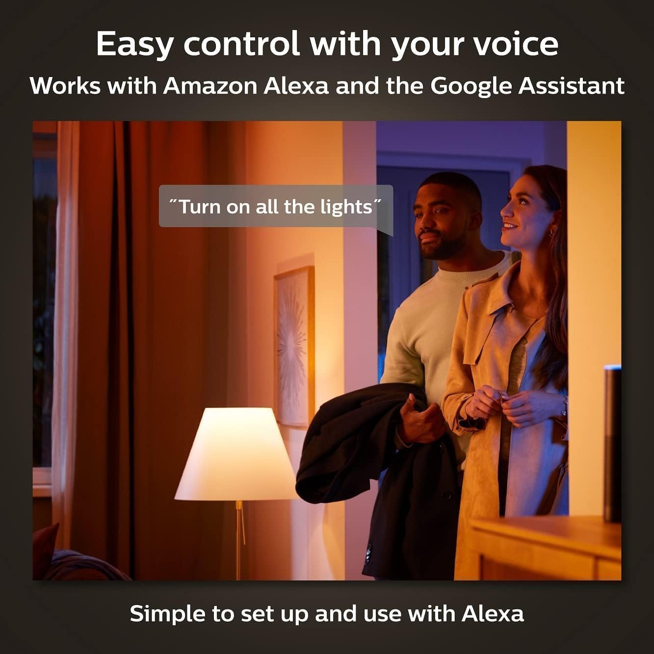 Philips Hue White and Color Ambiance BR30 Smart LED Bulb (2-Pack)