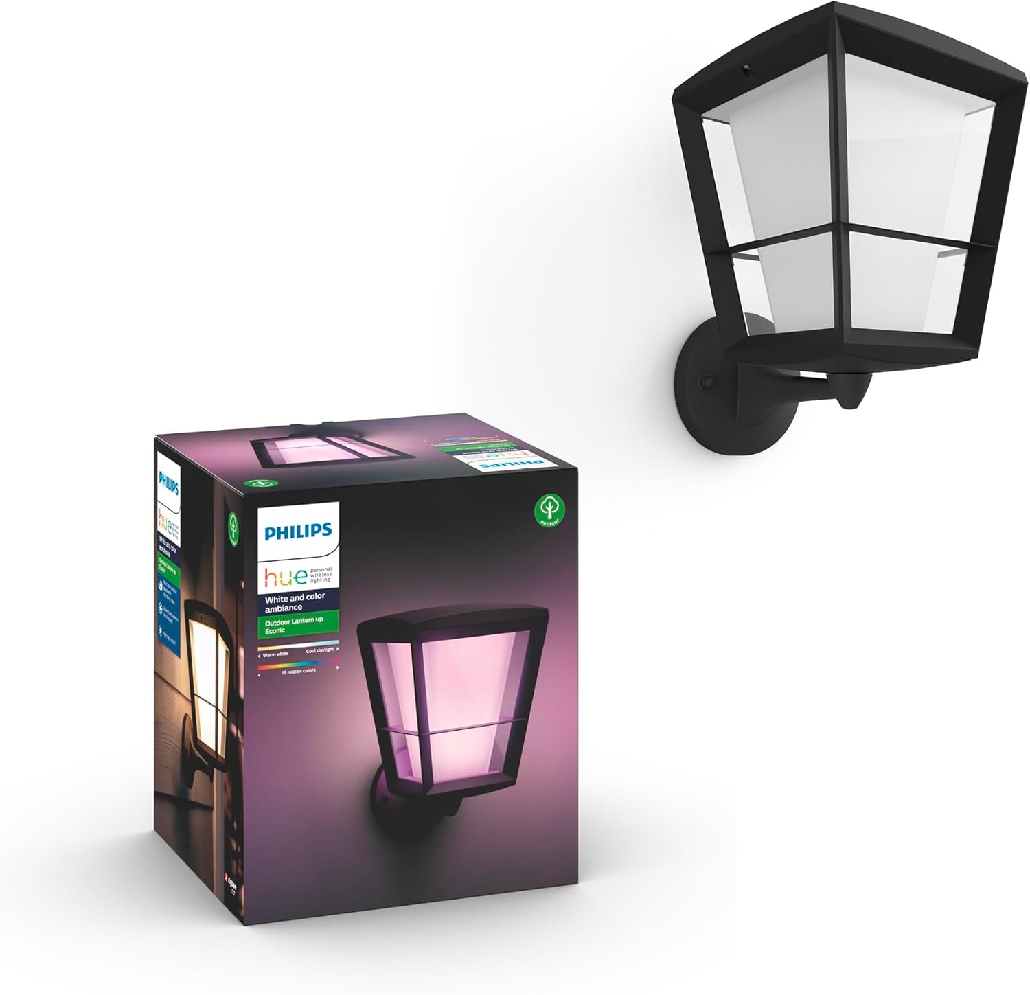 Philips Hue Econic Outdoor Wall Light White and Color Ambiance