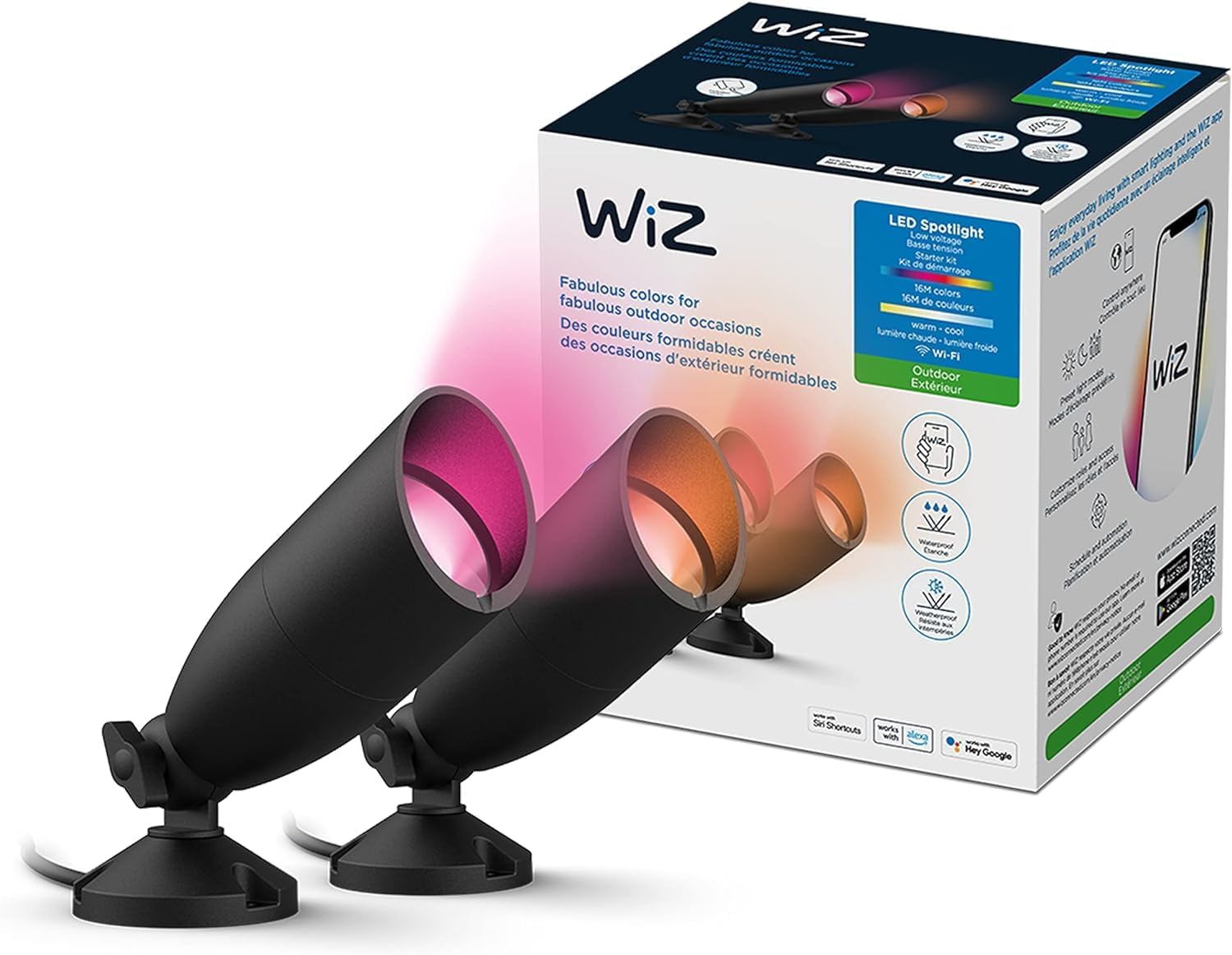 WiZ Connected LED Color Changing Outdoor Spotlight Extension