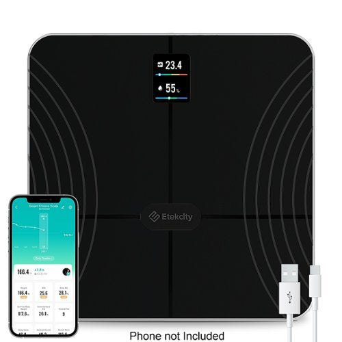 Etekcity Digital Body Weight Bathroom Scale, HR Smart Fitness Scale,Beeper and Weather display functions