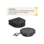 Jabra Speak2 40 Portable Speakerphone with 4 noise cancelling mics and 50mm of full range speakers