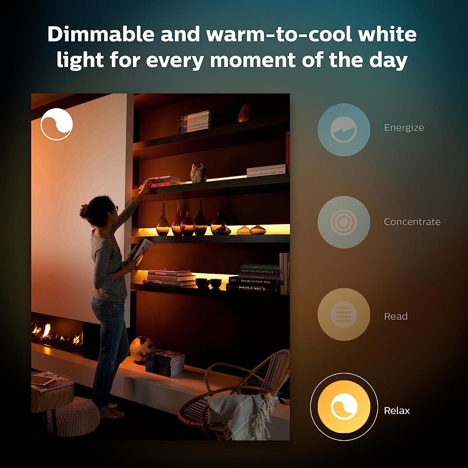 Philips Hue Bluetooth Smart Lightstrip Plus 2m/6ft Base Kit with Plug