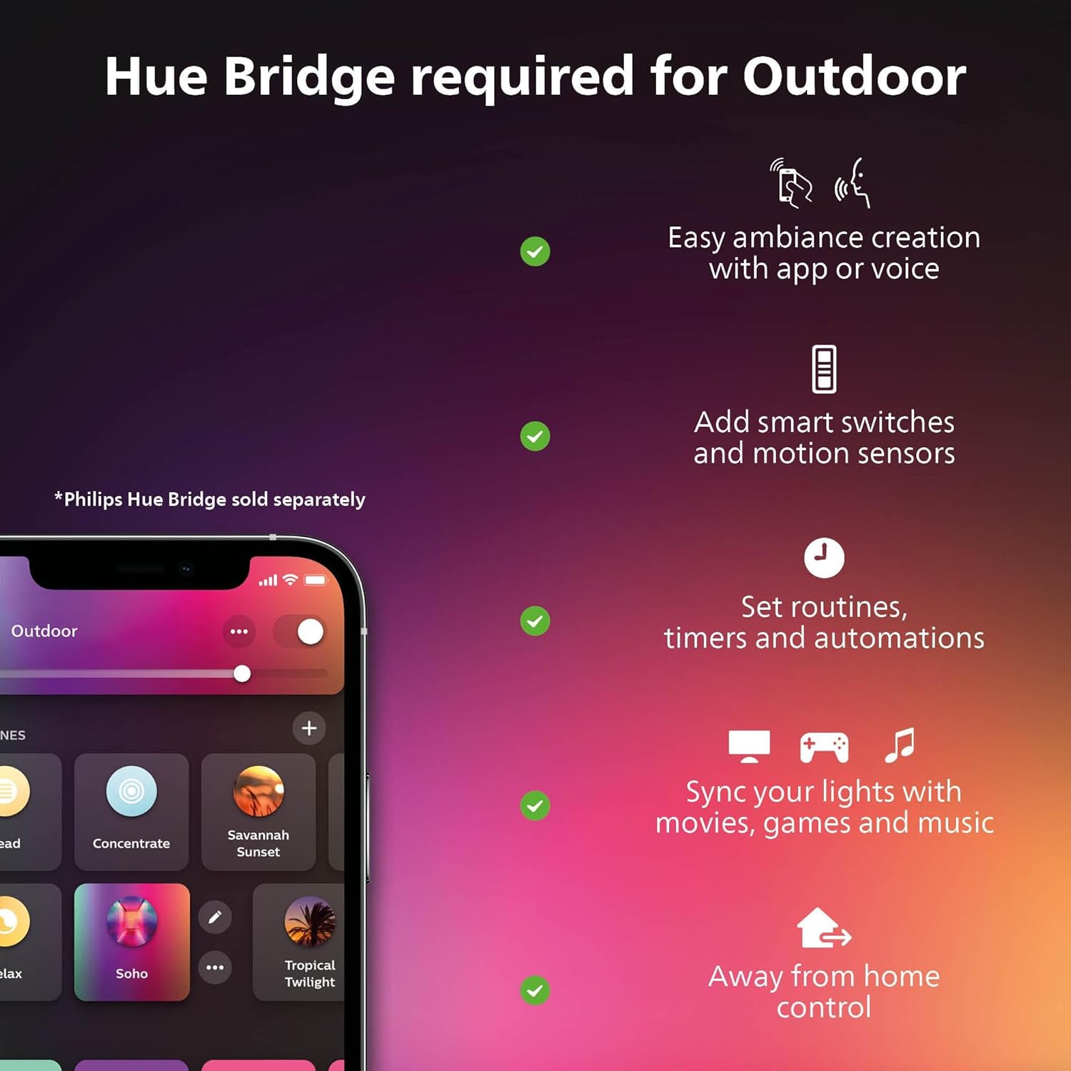 Philips Hue Econic Outdoor Wall Light White and Color Ambiance