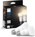 Philips Hue White A19 Bluetooth Smart LED Bulb (2-Pack)