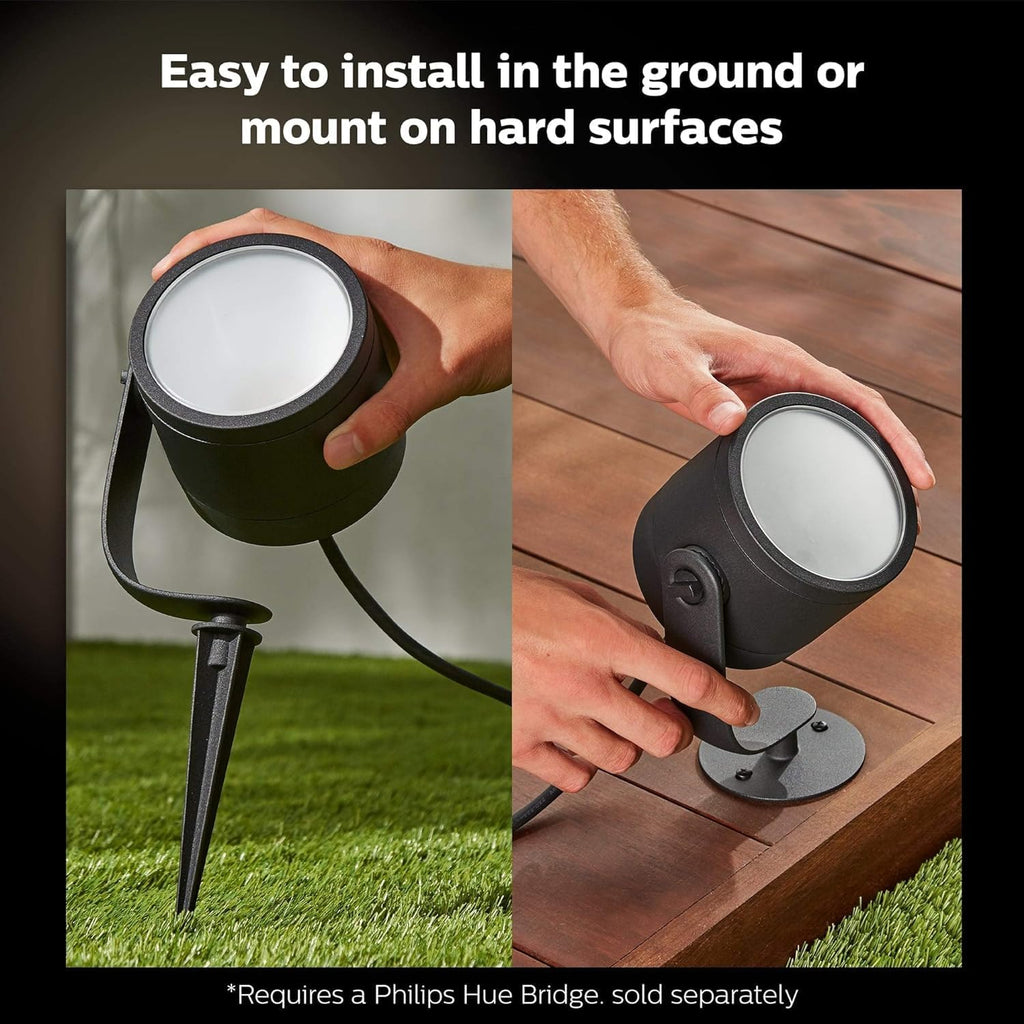 Philips Hue Lily XL Outdoor Spot Light Extension Kit White and Color Ambiance (North America)