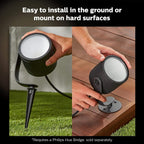 Philips Hue Lily XL Outdoor Spot Light Extension Kit White and Color Ambiance (North America)