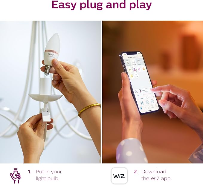 WiZ B12 Smart Wi-Fi LED Bulb Tunable White