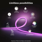 Philips Hue Outdoor 7-Foot Smart LED Light Strip - White and Color Ambiance - 1 Pack - Requires Hue Bridge - Weatherproof - Control with Hue App - Works with Alexa, Google Assistant and Apple HomeKit