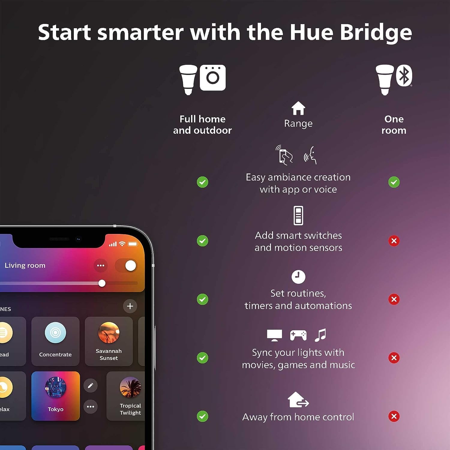 Philips Hue Outdoor 100W Power Supply Black - Connect Multiple Hue Outdoor Low Voltage Lights up to Total of 100W - 1 Pack - Requires Hue Bridge - Weatherproof