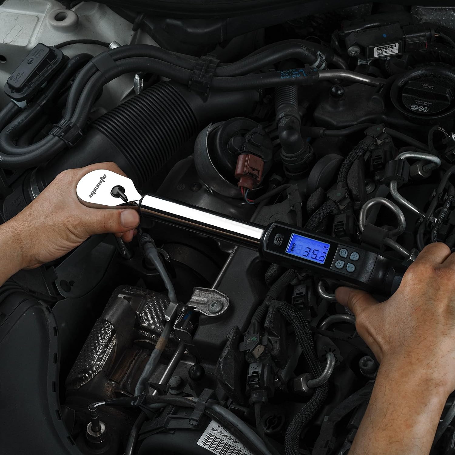 EPAuto 1/2-Inch Digital Torque Wrench, 19.9-154.8 lb-ft, Rotatable Display, Accurate, Easy to Use