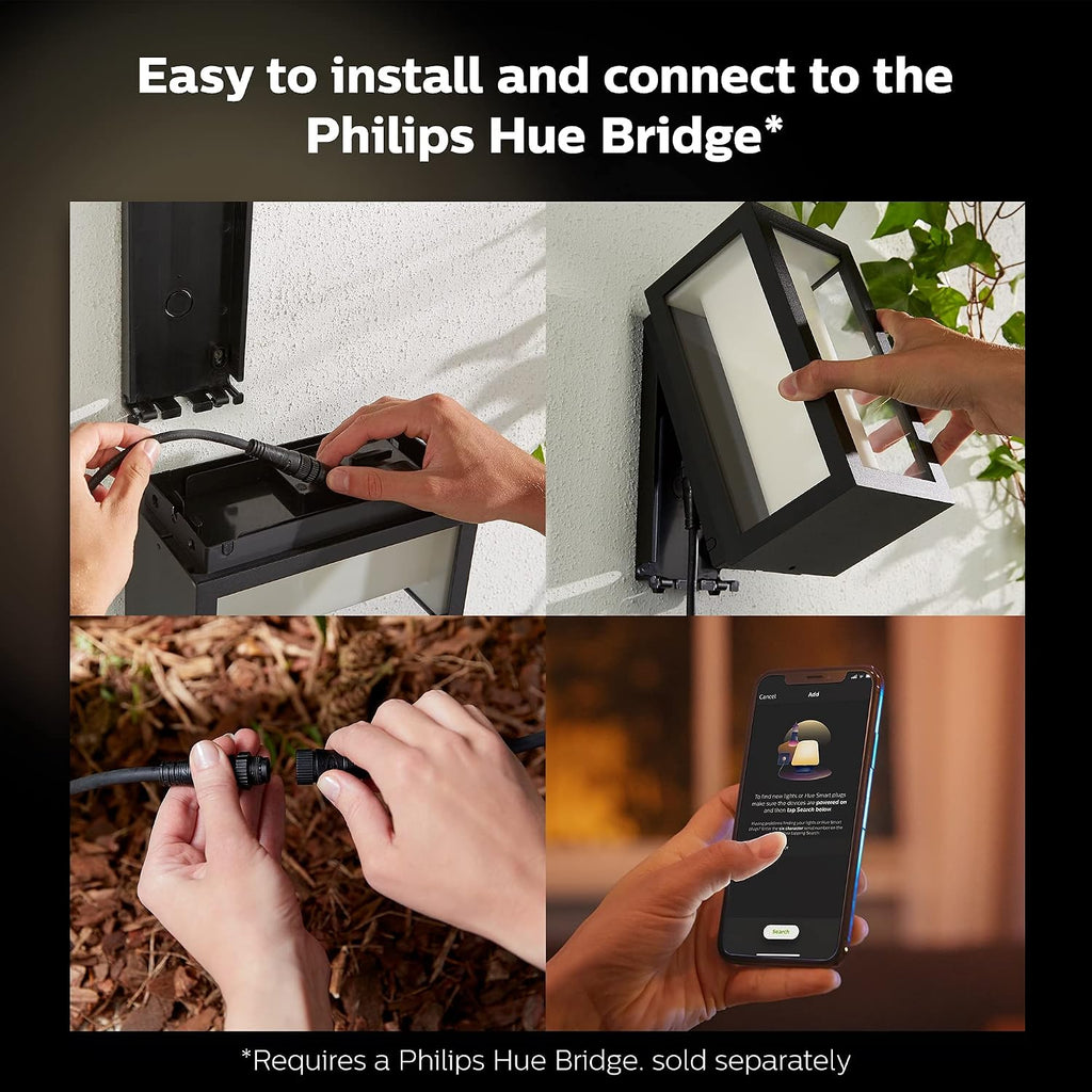 Philips Hue Impress Outdoor Wall Light Black
