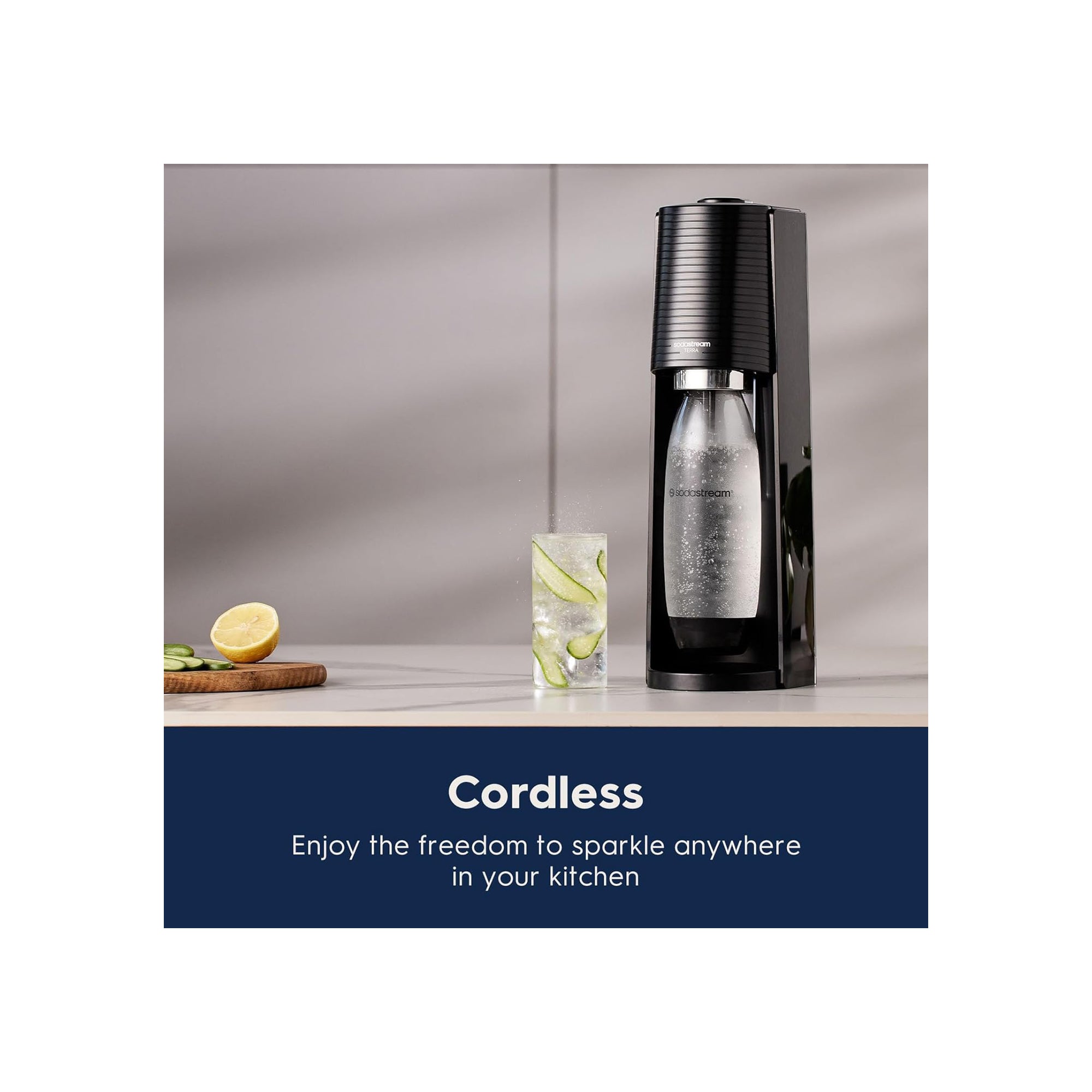SodaStream Terra Sparkling Water Maker Bundle with CO2 Cylinder and BPA-Free Bottle