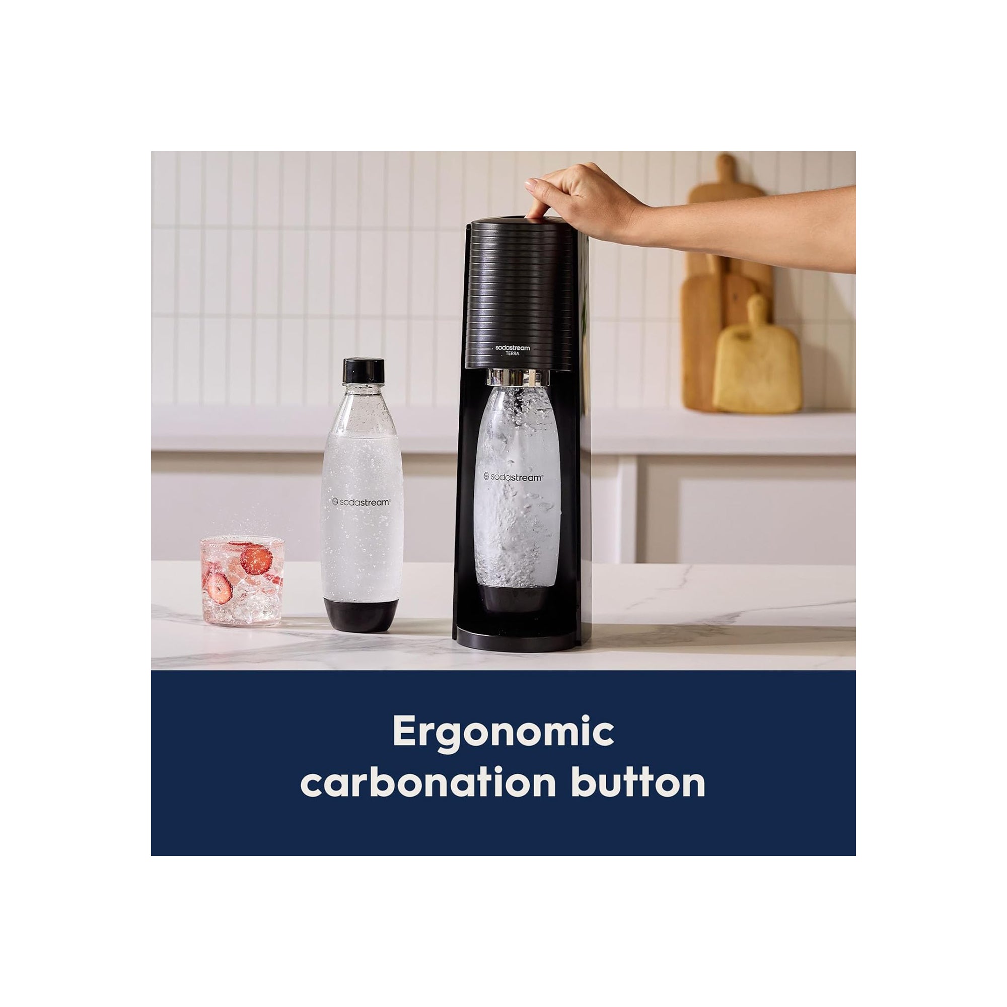 SodaStream Terra Sparkling Water Maker Bundle with CO2 Cylinder and BPA-Free Bottle