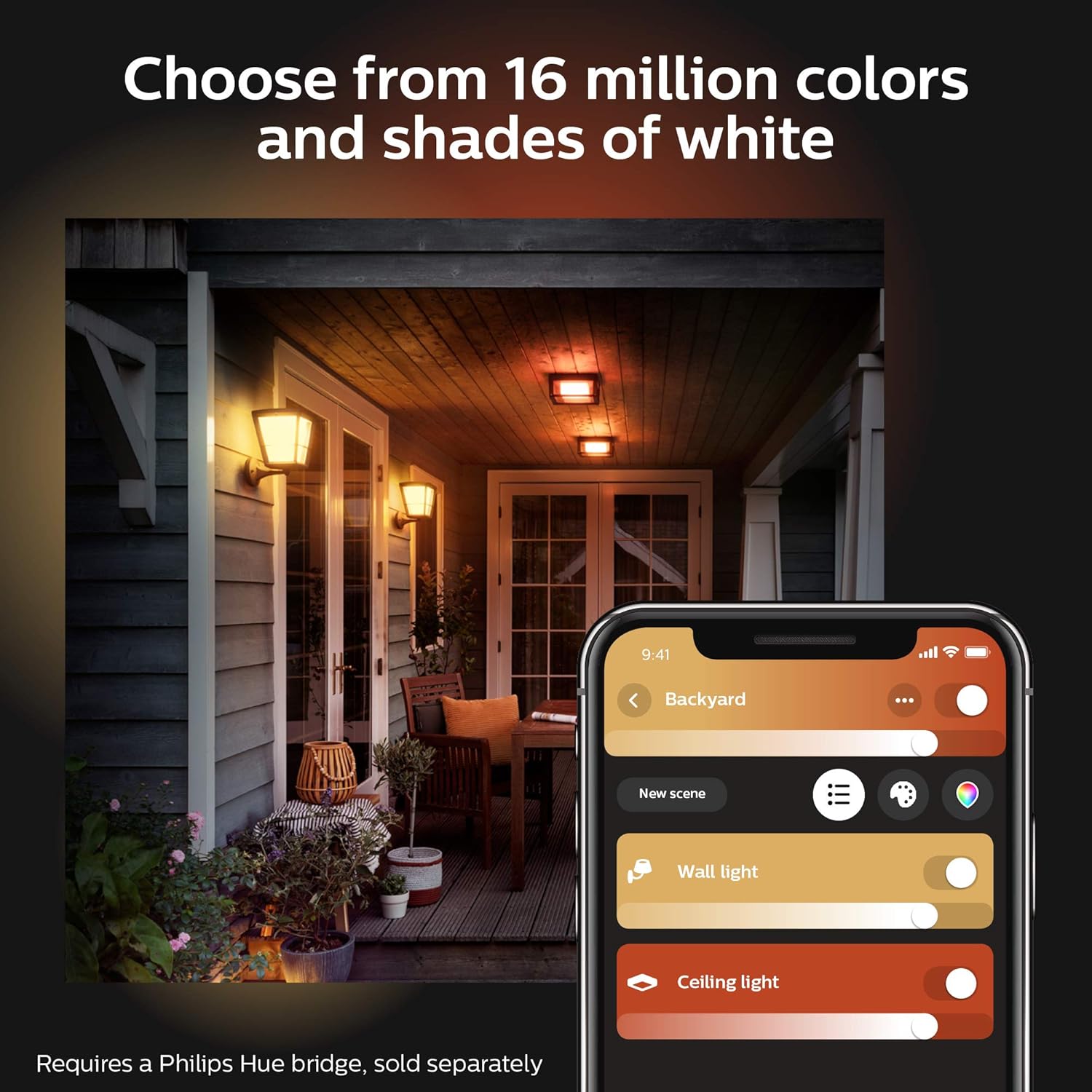Philips Hue Econic Outdoor Wall Light White and Color Ambiance