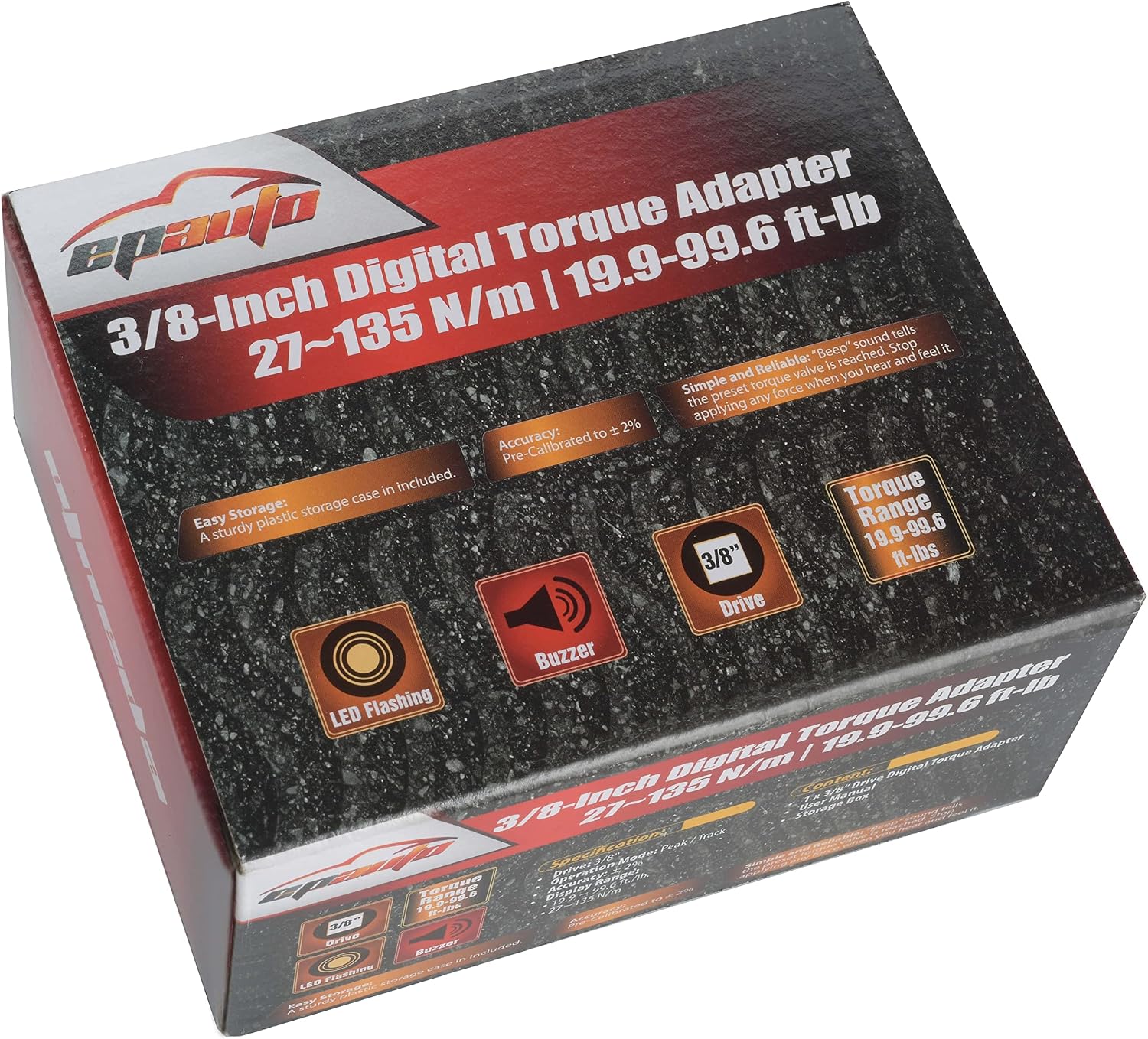 EPAuto 3/8-Inch Digital Torque Adapter,19.9-99.6 ft-lb