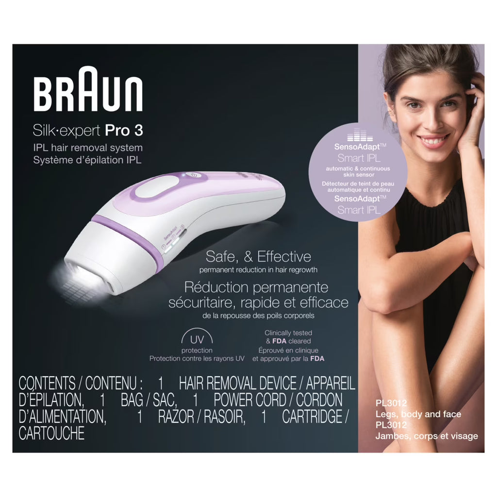 Braun Silk Expert Pro 3 PL3012 Latest Generation IPL for Women, Hair Removal