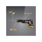 Cat DX52 18V Cordless Reciprocating Saw with 3000 SPM Variable Speed, Lightweight Brushless Saw, Cordless with Tool-Free Blade Change Battery & Charger Included