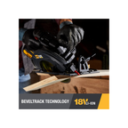 Caterpillar Cat® 18V 1 FOR ALL 7-1/4” Cordless Circular Saw DX532 with Brushless Motor and battery included