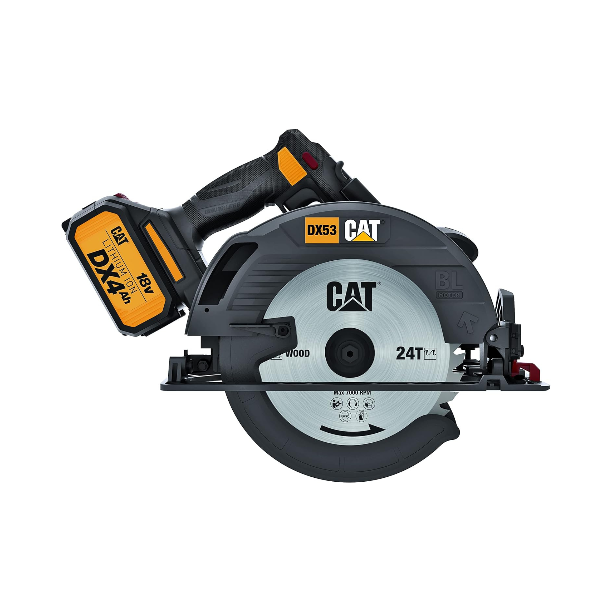 Caterpillar Cat® 18V 1 FOR ALL 7-1/4” Cordless Circular Saw DX532 with Brushless Motor and battery included