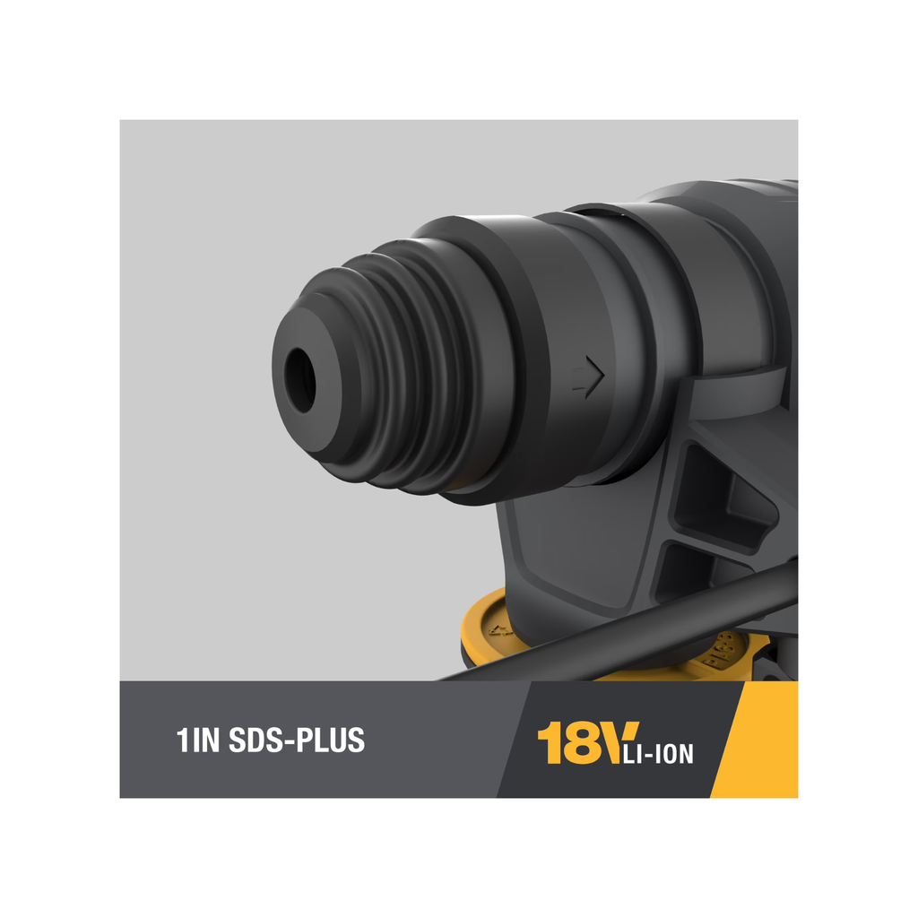 Caterpillar Cat® 18V 1 FOR ALL 1” Cordless Rotary Hammer Drill DX21 with Brushless Motor and Two Batteries