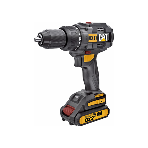 Caterpillar Cat® 18V 1 FOR ALL 1/2" Cordless Drill/Driver DX11 with Brushless Motor and 2 Batteries