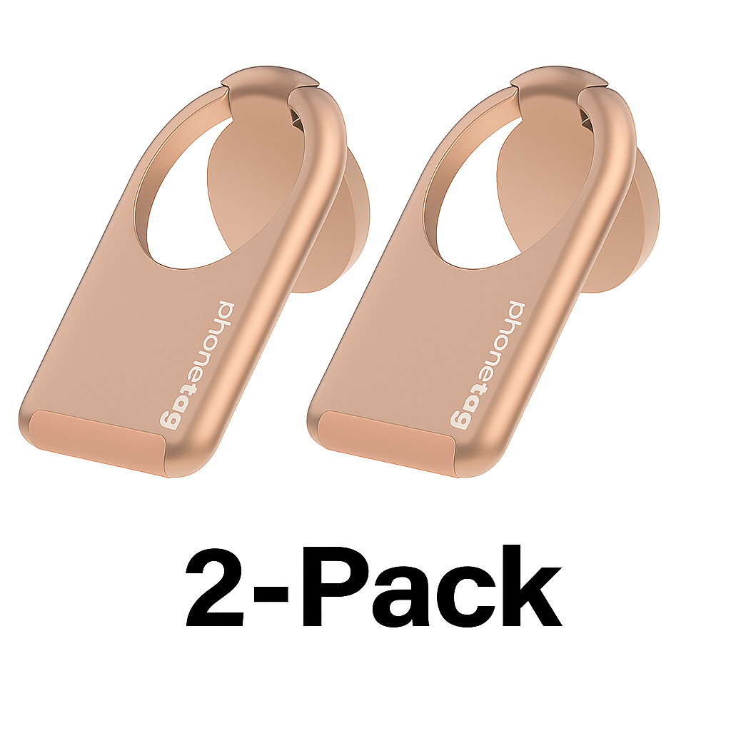 Phonetag - Mobile Cell Phone Kickstand & Ring Holder - 2 Pack