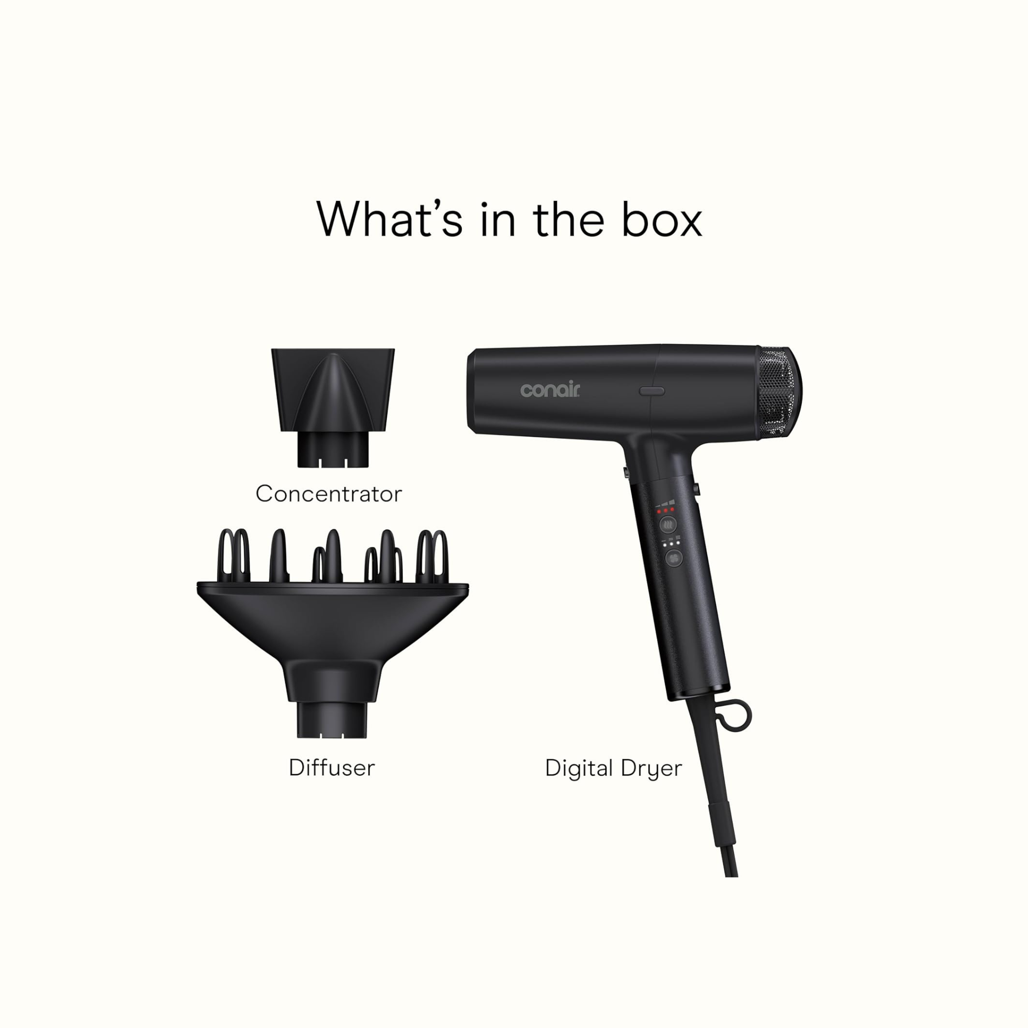 Conair InfinitiPRO Digital Dryer – High-Speed Ionic Hair Dryer with Diffuser & Concentrator
