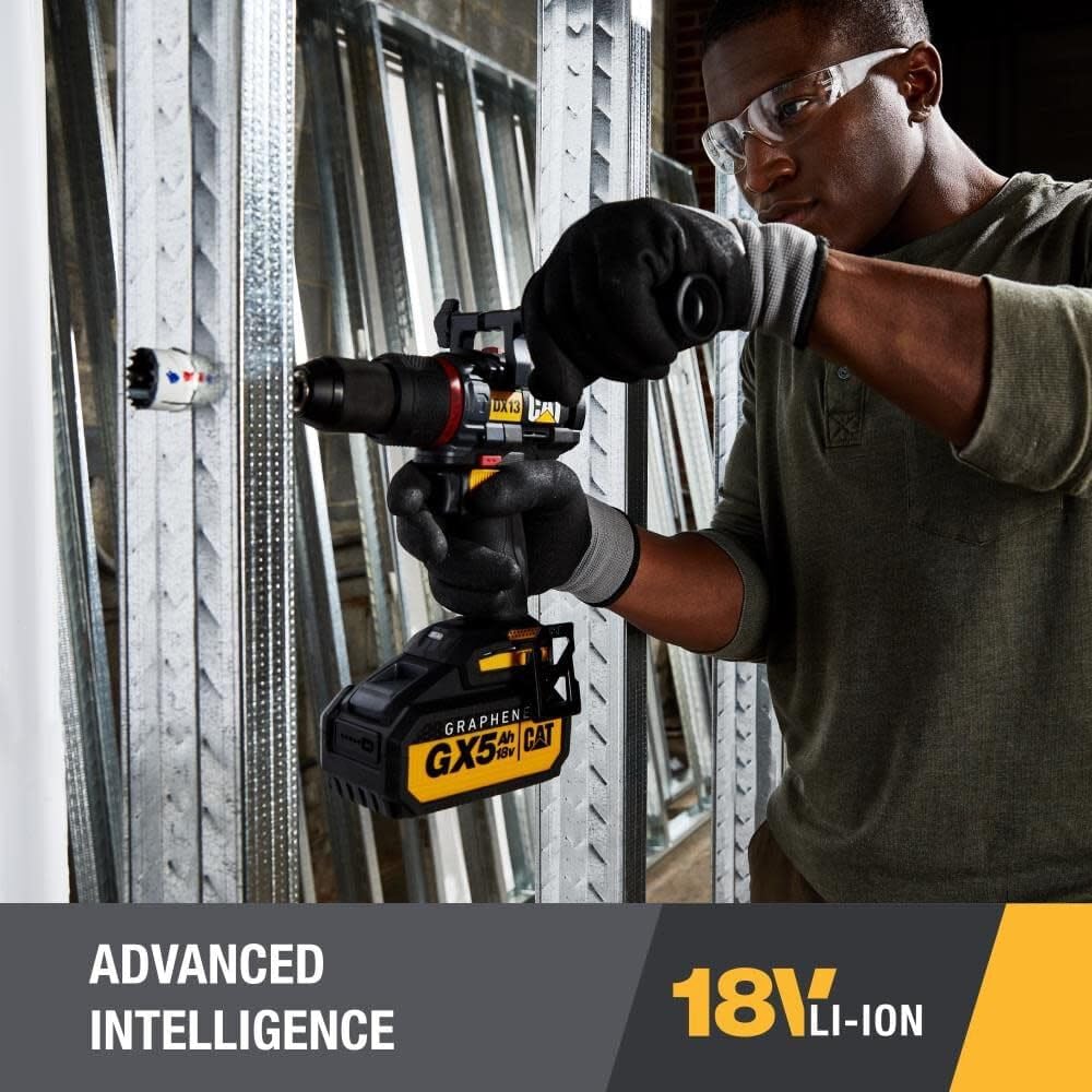 Cat® 18V 1 FOR ALL ½” Cordless Hammer Drill DX13 with Brushless Motor and Graphene Battery