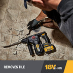 Caterpillar Cat® 18V 1 FOR ALL 1” Cordless Rotary Hammer Drill DX21 with Brushless Motor and Two Batteries