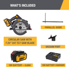 Caterpillar Cat® 18V 1 FOR ALL 7-1/4” Cordless Circular Saw DX532 with Brushless Motor and battery included