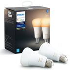Philips Hue White Ambiance A19 Bluetooth Smart LED Bulb (2-Pack)