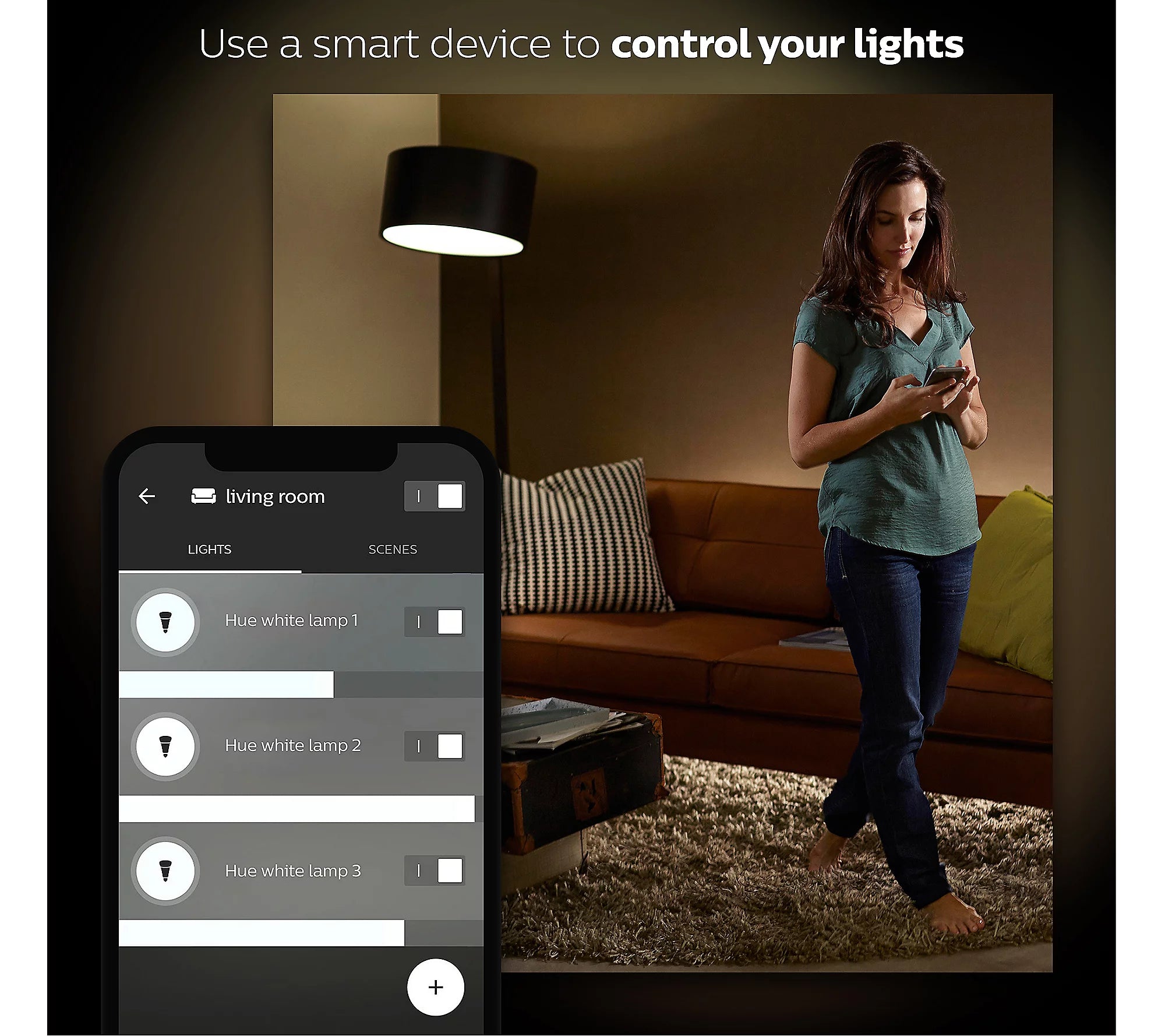 Philips Hue White A19 LED Starter Kit (4-Pack)